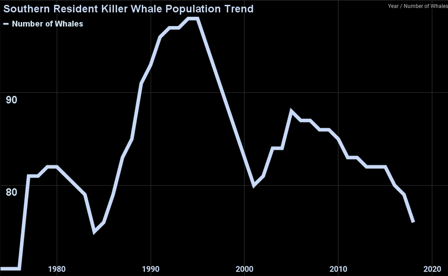 Southern Resident orca population trends